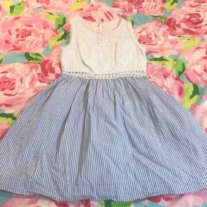 Lilly Pulitzer Blue seersucker Alivia Dress sz 0